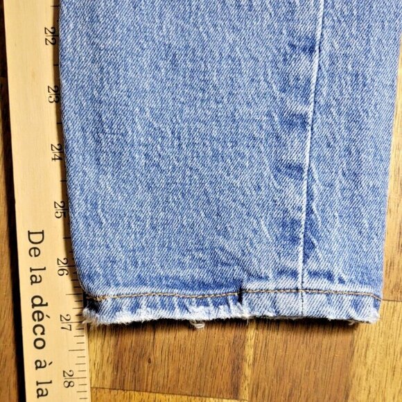 Levi's Womens Jeans Size 25 Wedgie Straight Blue High Rise Button Fly Denim Crop - Picture 5 of 15